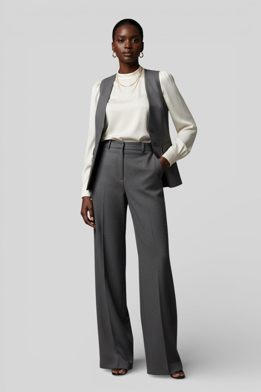 pantalon taille-haute