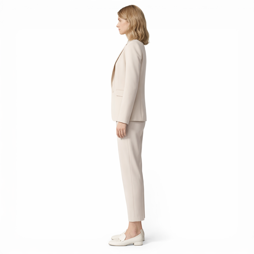 Pantalon tailleur coupe crayon-taille haute