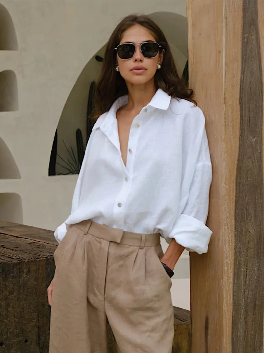 Chemise Fluide Oversize  - L'Élégance Décontractée LUNAVIA PANTS