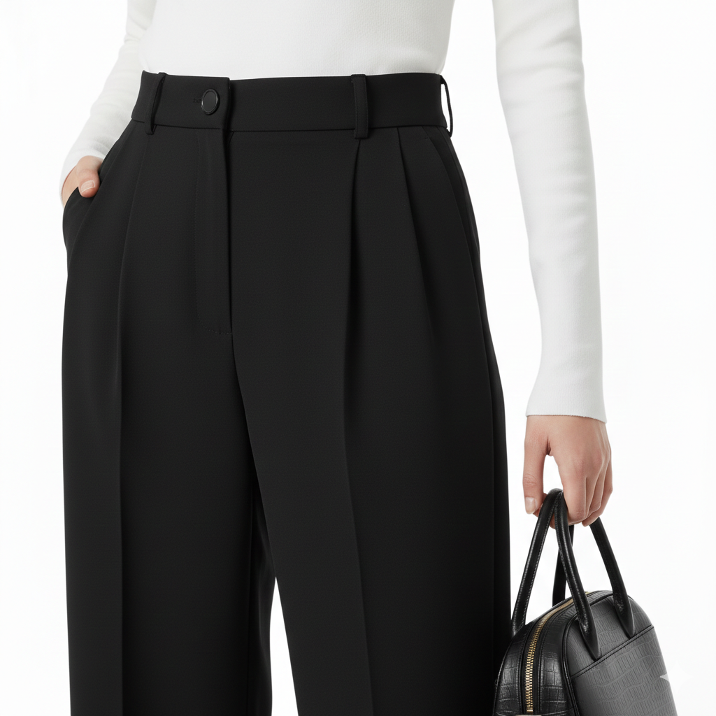 Pantalon  tailleur - taille haute à jambe large