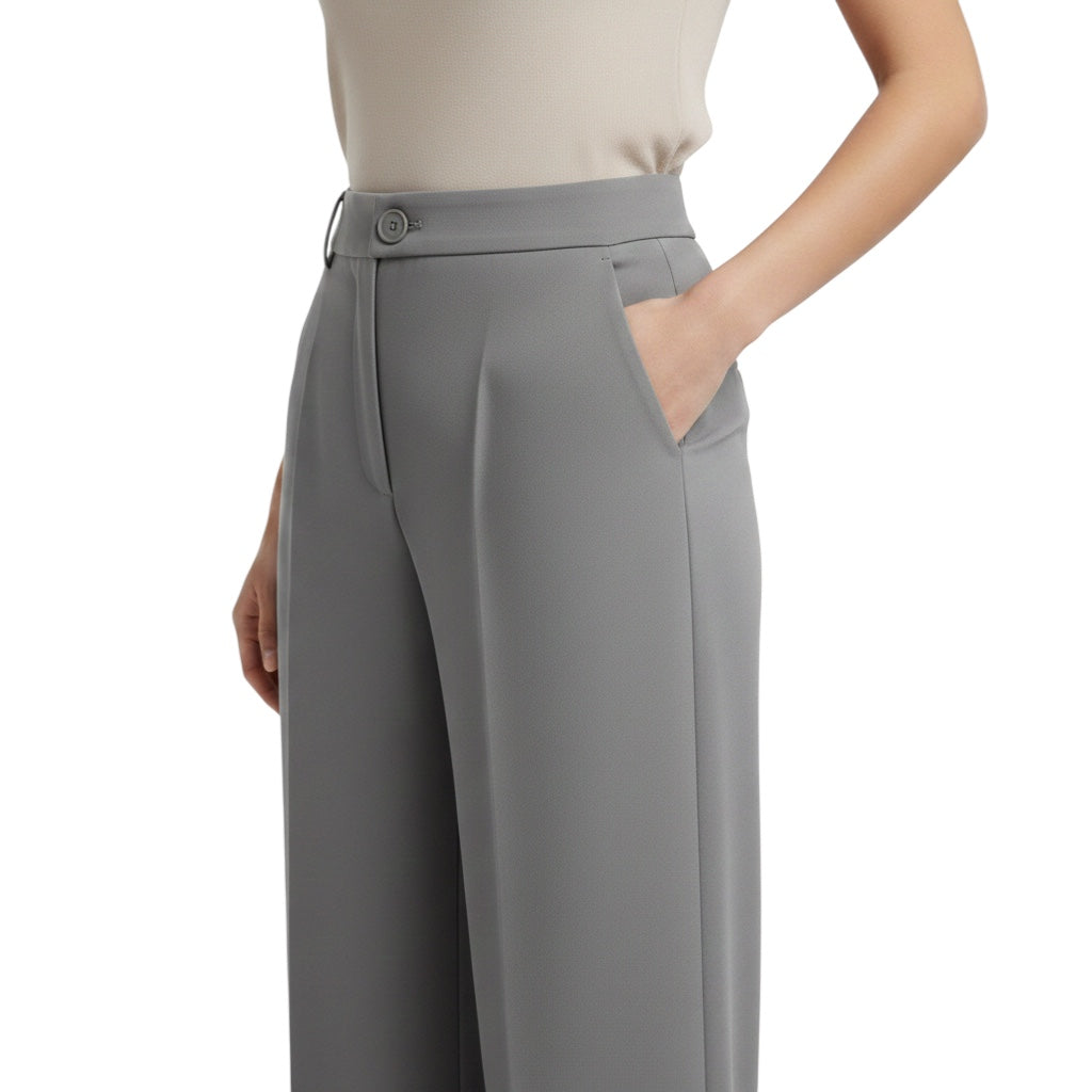 Pantalon tailleur coupe large