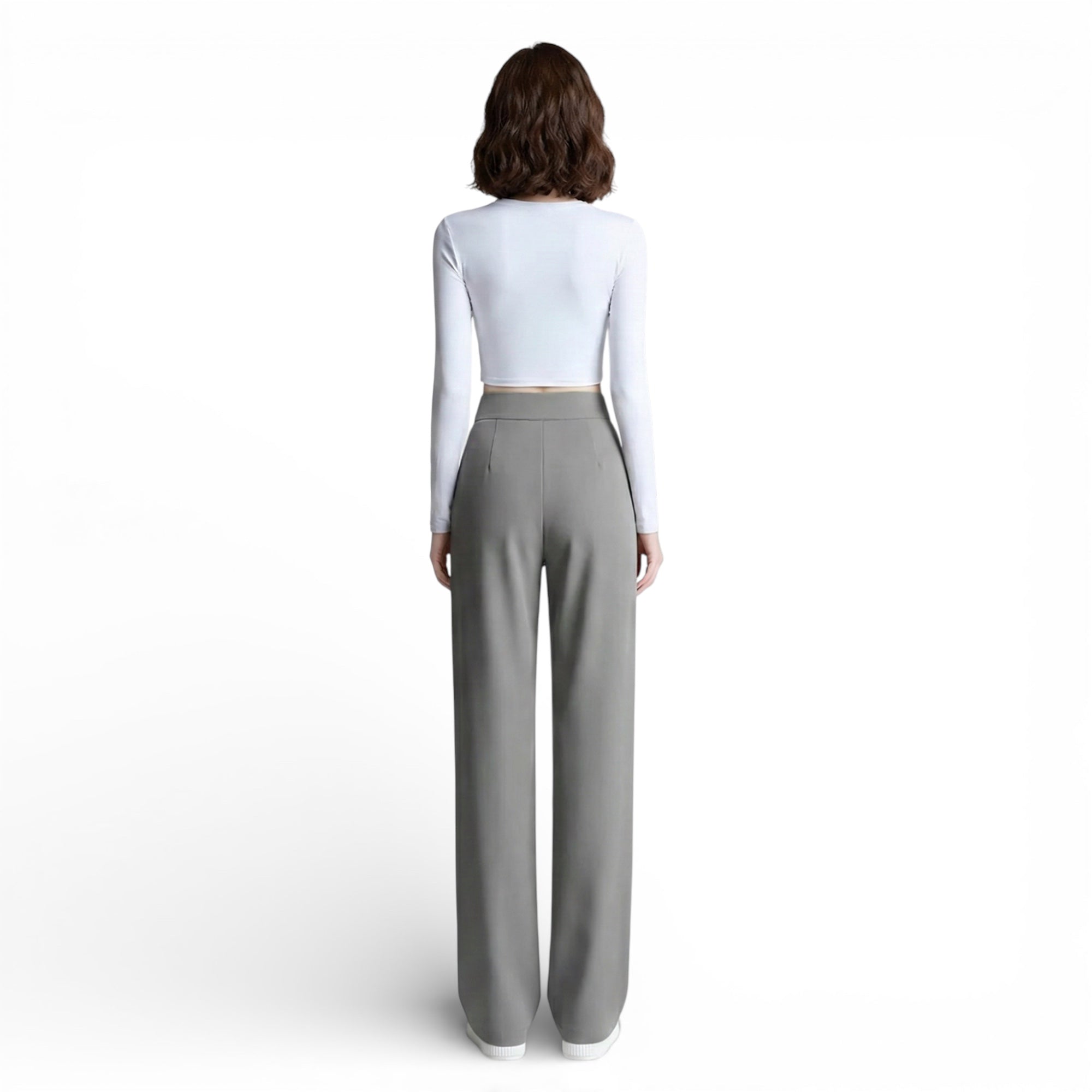 Pantalon style large taille haute - modèle automne/hiver