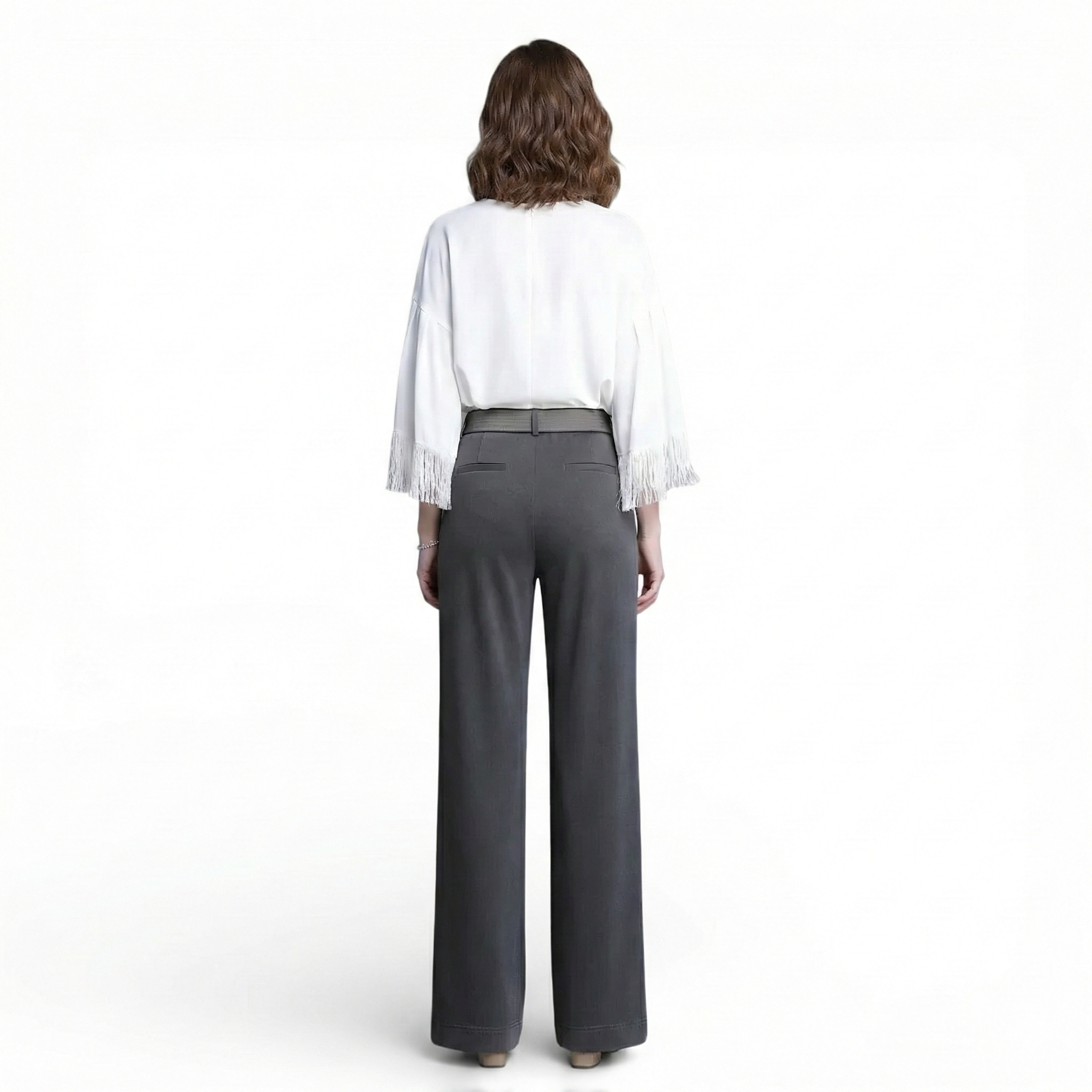 Pantalon en velours côtelé - jambe large