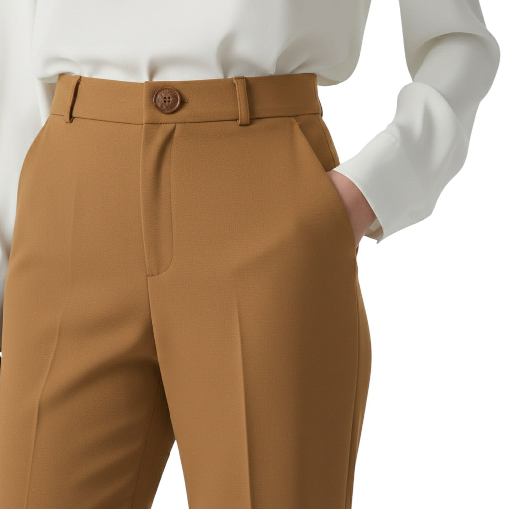 Pantalon tailleur style évasé léger