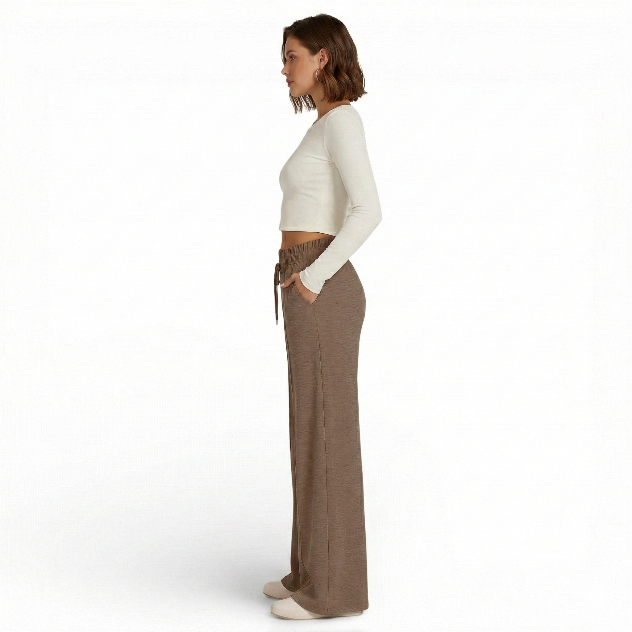 Pantalon large décontracté-style fitness