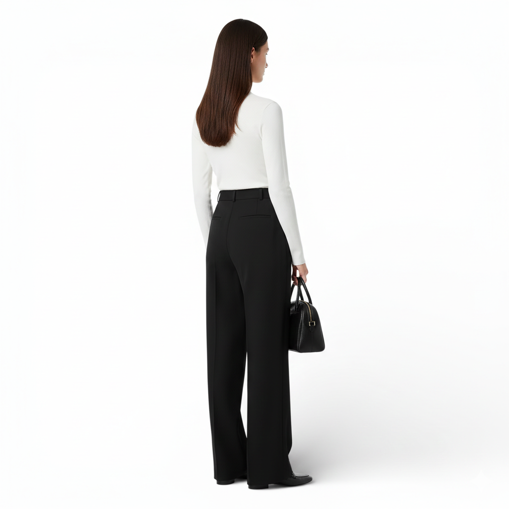 Pantalon  tailleur - taille haute à jambe large