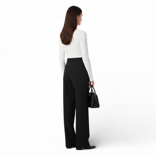 Pantalon  tailleur - taille haute à jambe large