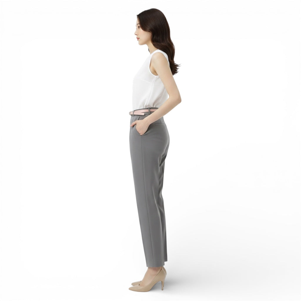 Pantalon tailleur style bureau décontracté