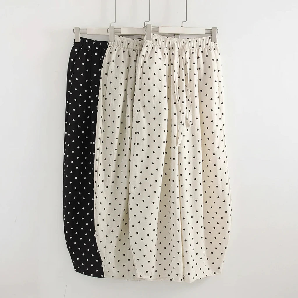L'Allure – Pantalon Fluide Premium à Pois