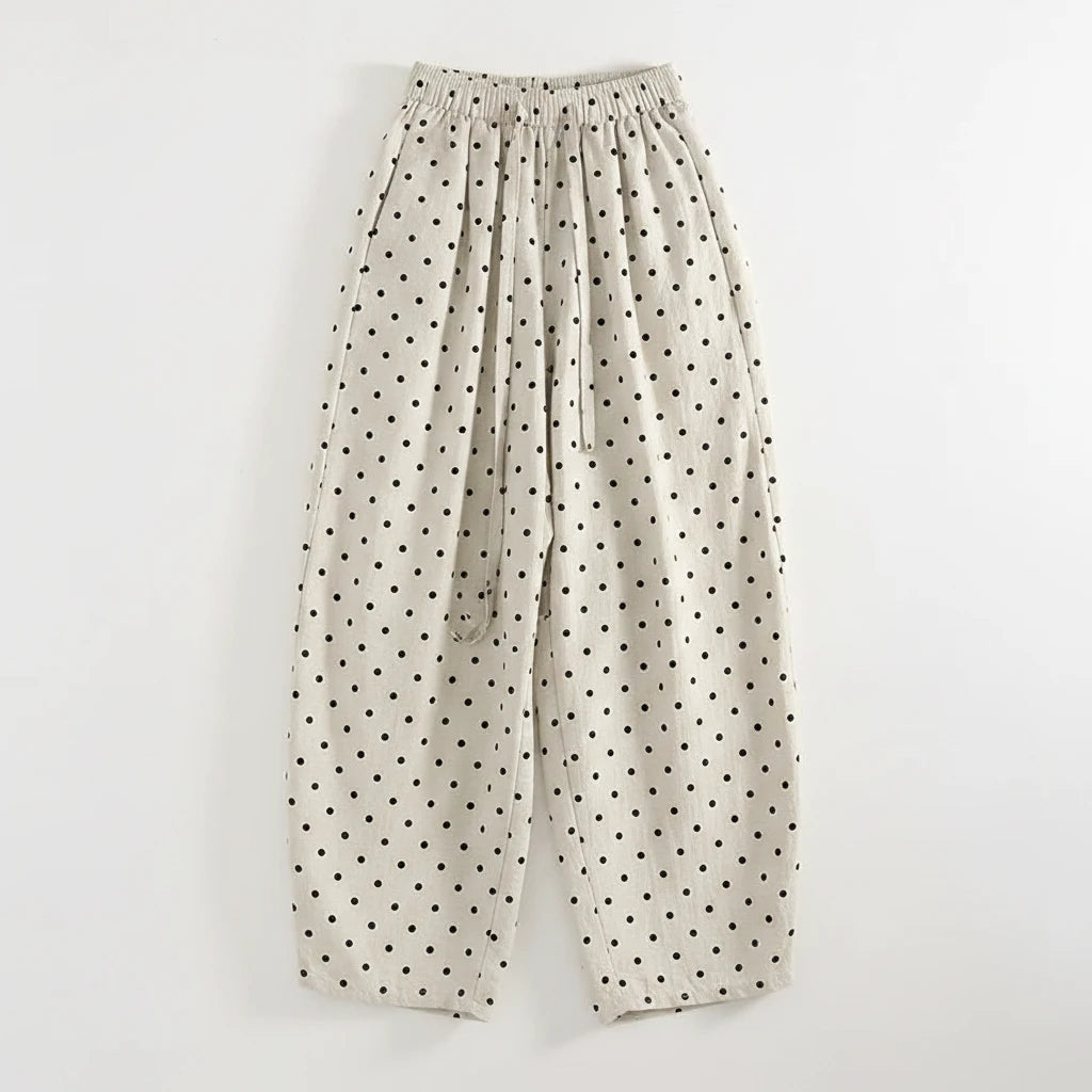 L'Allure – Pantalon Fluide Premium à Pois