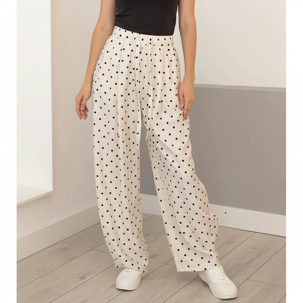 L'Allure – Pantalon Fluide Premium à Pois