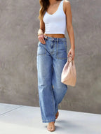 L'Authentique –  Pantalon Jean Ample à Poches Plaquées