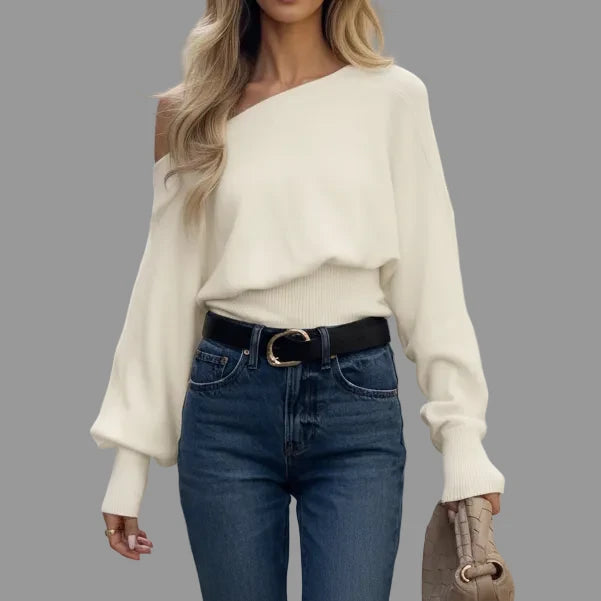 L'Envoûtant – Pull Asymétrique Drapé