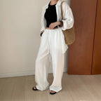 L'Essentiel – Pantalon Ample Fluide Façon Lin