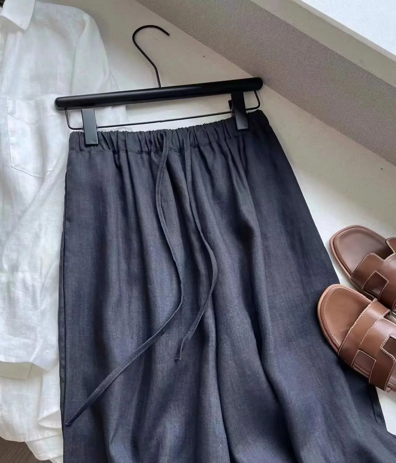 L'Essentiel – Pantalon Ample Fluide Façon Lin
