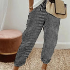 L'Estival – Pantalon Fluide à Rayures Verticales