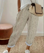 L'Estival – Pantalon Fluide à Rayures Verticales