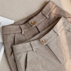 L'Héritage – Pantalon Tailleur Texturé Motif Chevrons