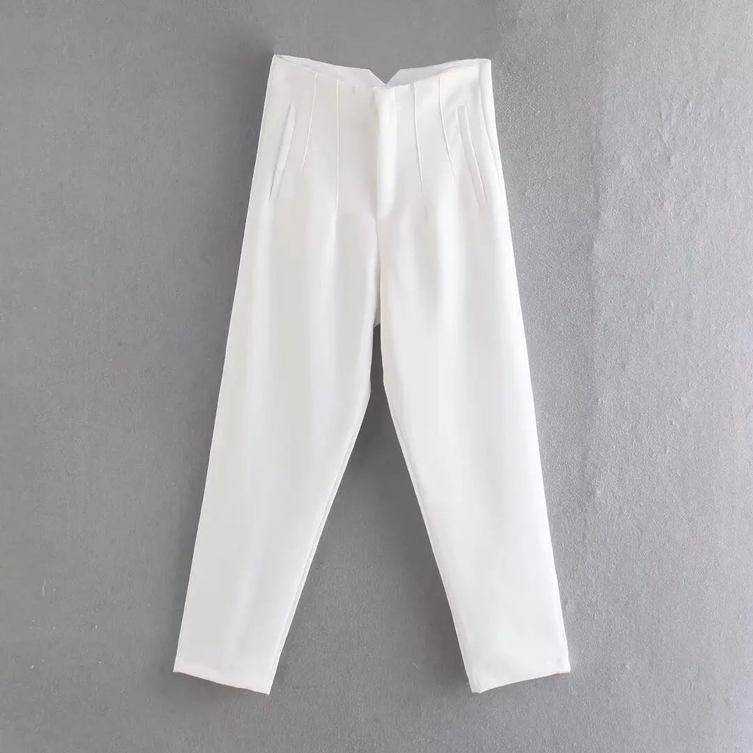 L'Iconique – Pantalon Tailleur Sculptant Taille Haute