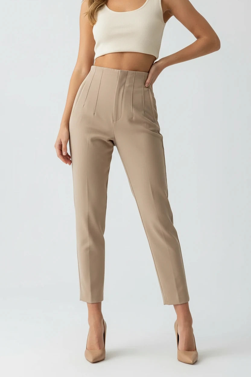 L'Iconique – Pantalon Tailleur Sculptant Taille Haute