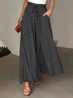 L'Insouciant – Pantalon Palazzo Rétro à Pois