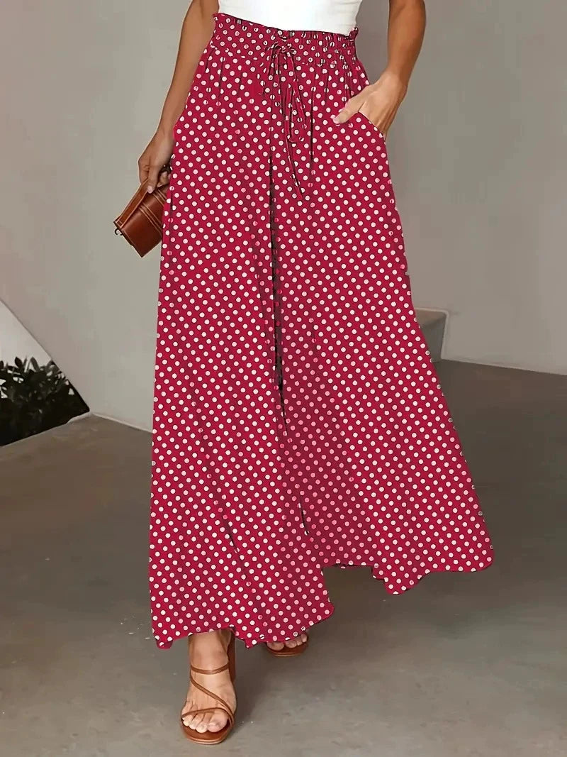 L'Insouciant – Pantalon Palazzo Rétro à Pois