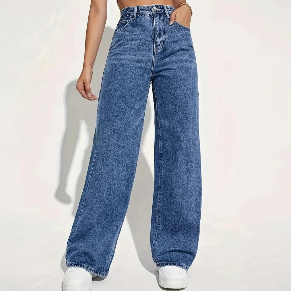 L'Intemporel – Pantalon Jean Wide Leg Bleu Authentique