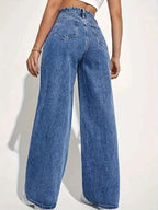 L'Intemporel – Pantalon Jean Wide Leg Bleu Authentique