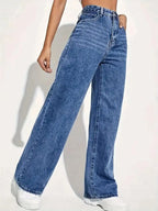 L'Intemporel – Pantalon Jean Wide Leg Bleu Authentique