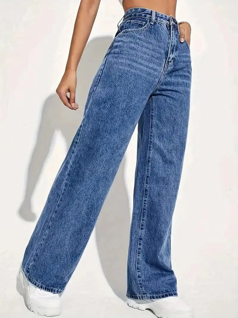 L'Intemporel – Pantalon Jean Wide Leg Bleu Authentique