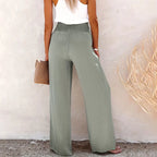 L'Oasis – Pantalon Fluide Taille Smockée à Boutons