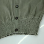 L'Oasis – Pantalon Fluide Taille Smockée à Boutons