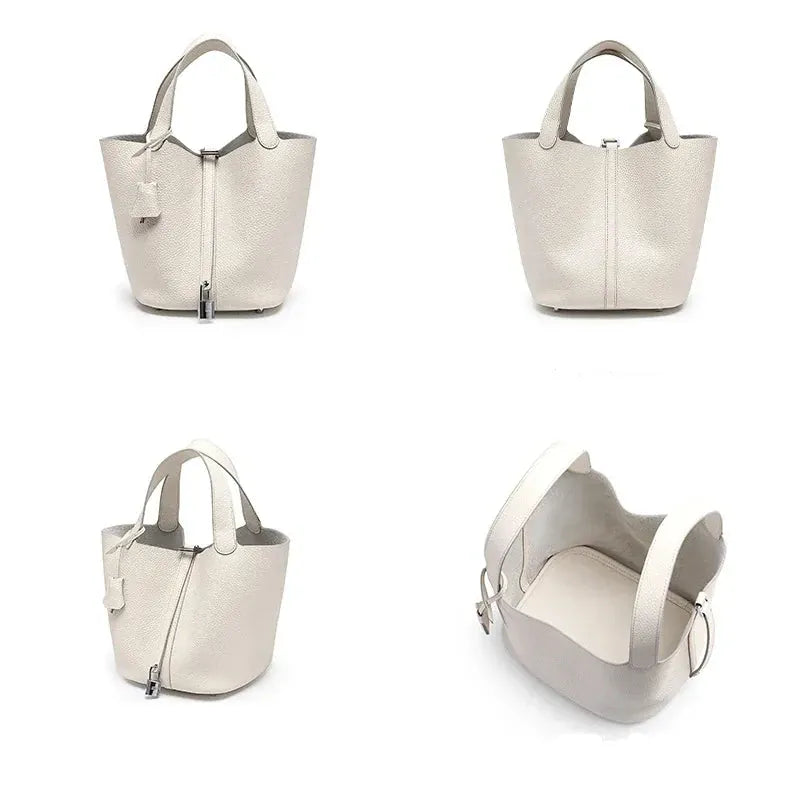 L'Élégant Sac Panier en Cuir de Vachette Souple LUNAVIA PANTS
