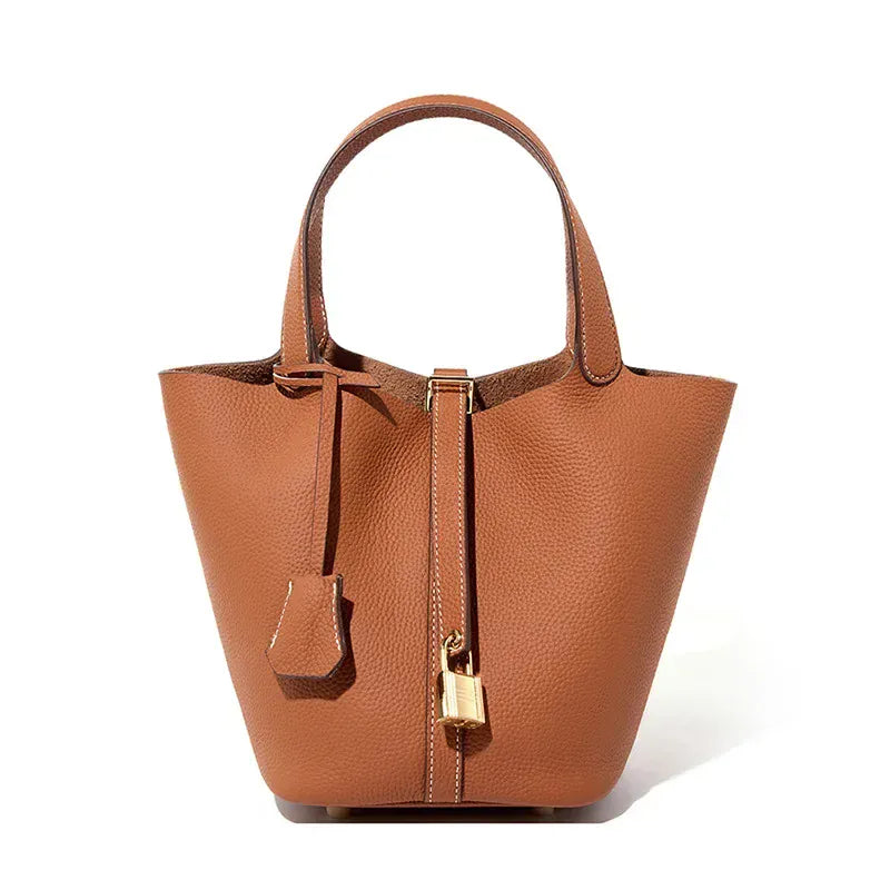 L'Élégant Sac Panier en Cuir de Vachette Souple LUNAVIA PANTS