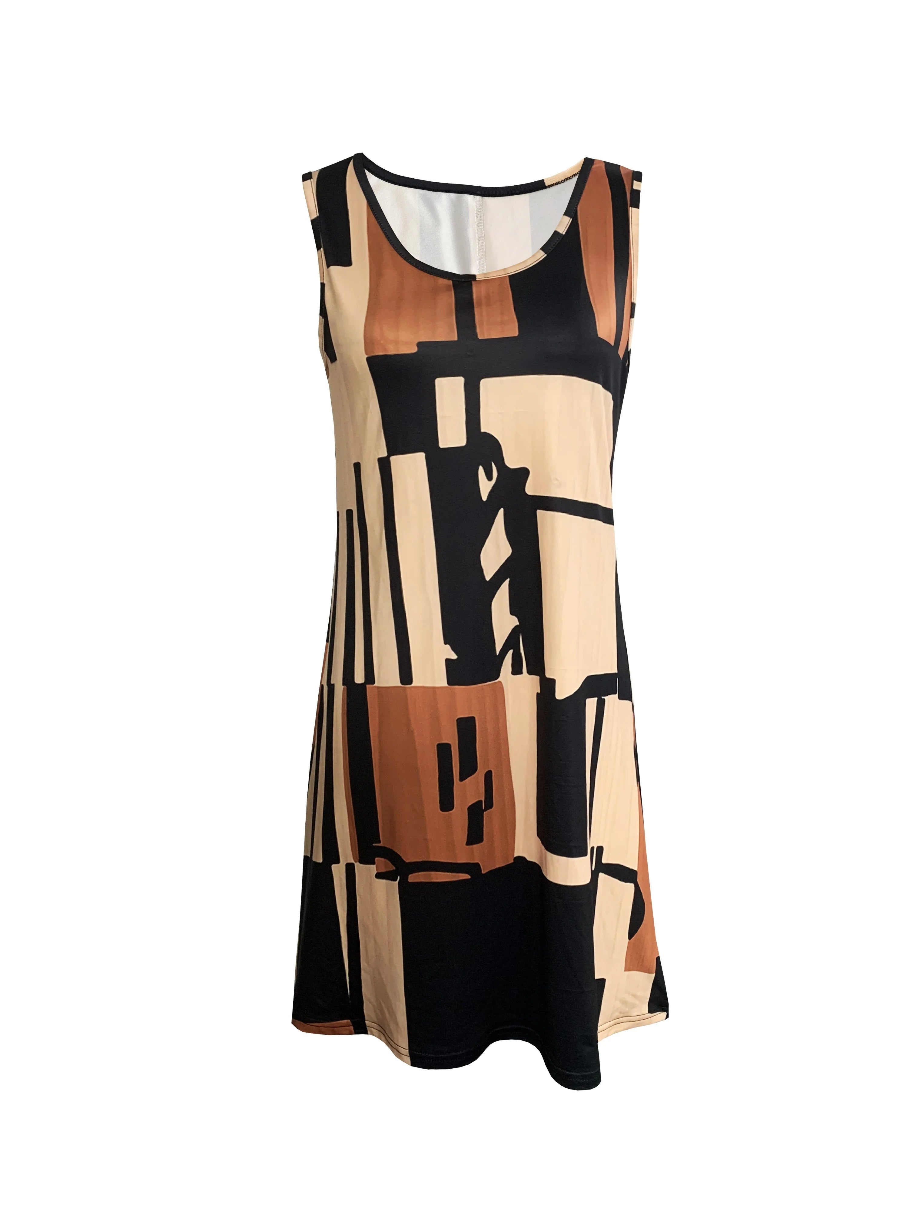 La Bohème – Robe Courte Fluide au Motif Géométrique