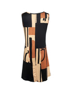 La Bohème – Robe Courte Fluide au Motif Géométrique