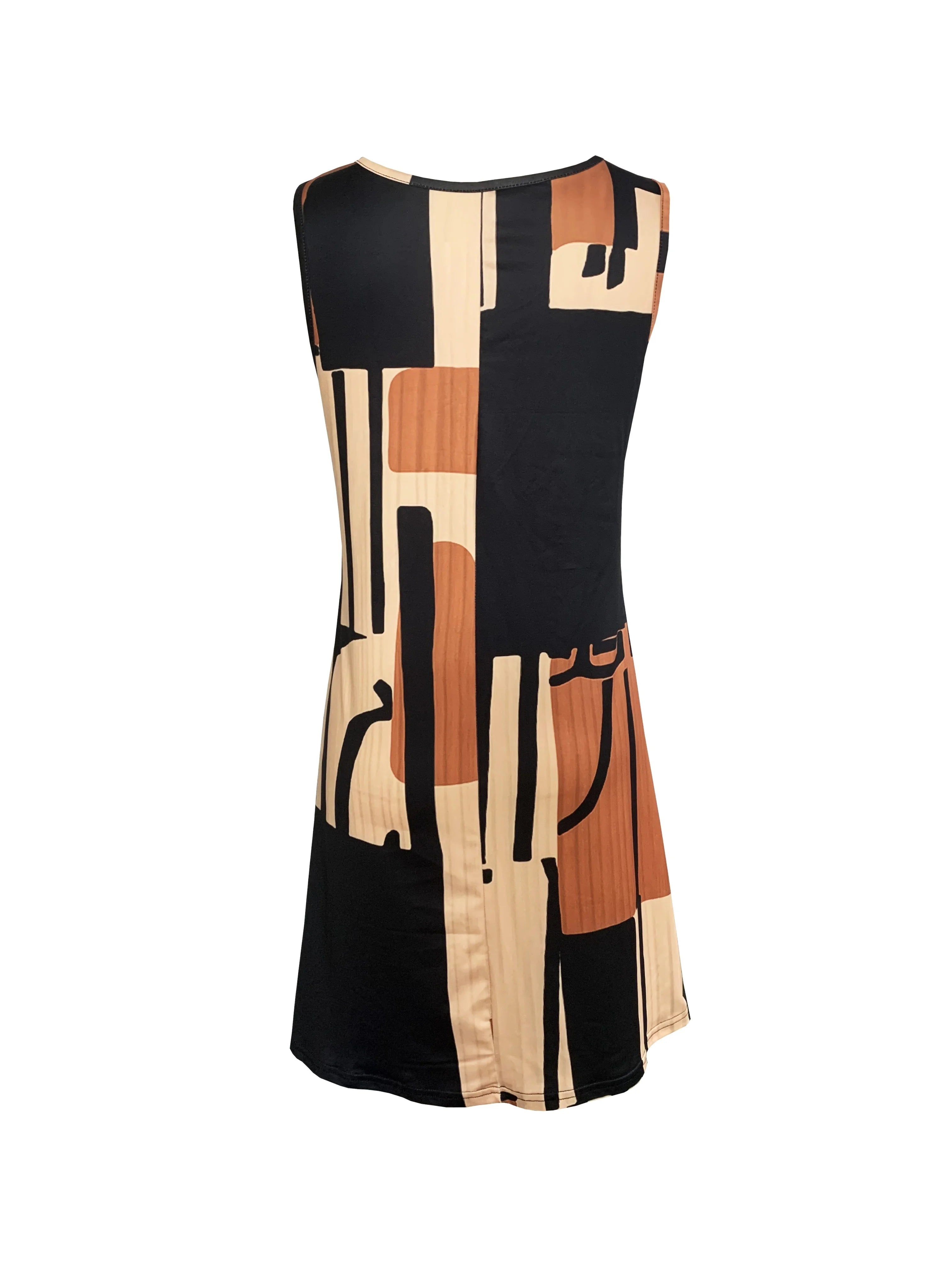 La Bohème – Robe Courte Fluide au Motif Géométrique
