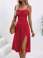 La Rétro Chic – Robe Mi-Longue Fendue