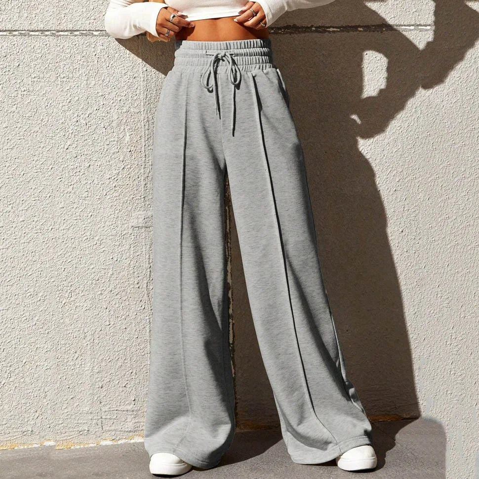 Le Lounge Chic – Pantalon Ample Confort à Nervures