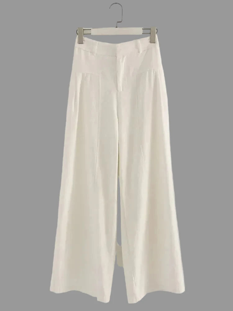 Le Minimaliste – Pantalon Ample Structuré Taille Haute
