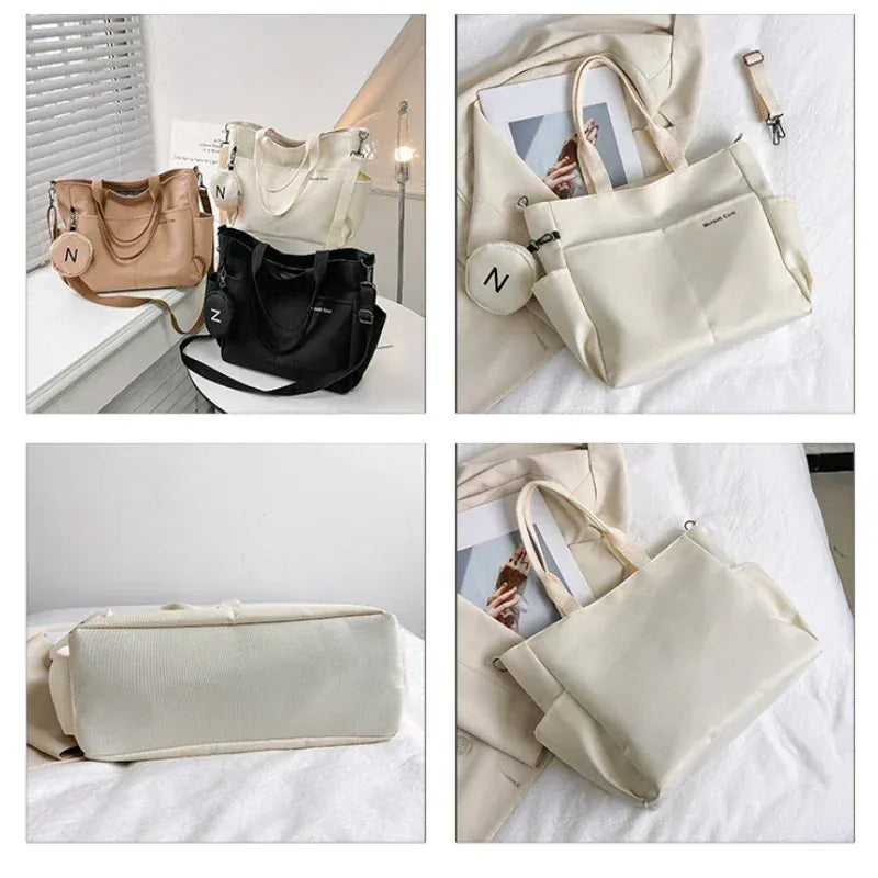 Le "Mom Bag" Casual Chic : Cabas blanc Multipoche LUNAVIA PANTS