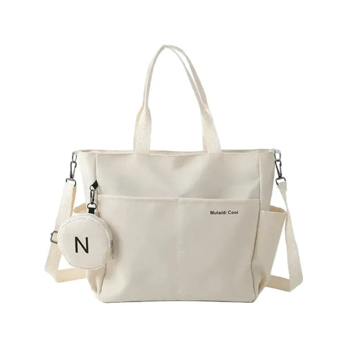 Le "Mom Bag" Casual Chic : Cabas blanc Multipoche LUNAVIA PANTS