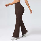 Le Relax Chic – Pantalon Flare en Maille Côtelée