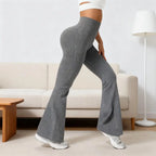 Le Relax Chic – Pantalon Flare en Maille Côtelée