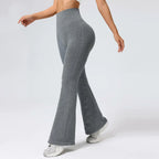 Le Relax Chic – Pantalon Flare en Maille Côtelée