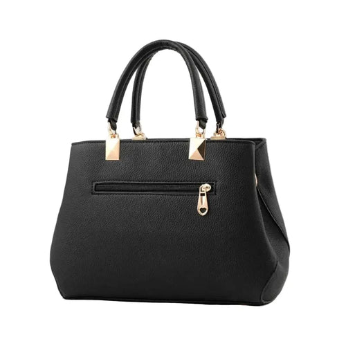 Le Sac Trapèze Noir Grainé avec Bijou Nœud LUNAVIA PANTS