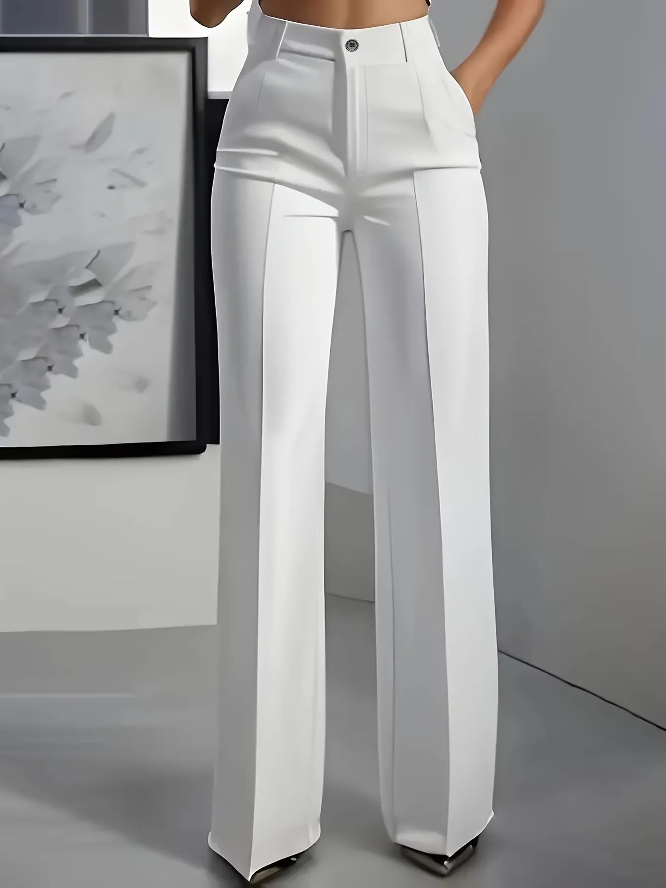 Le Sophistiqué – Pantalon Tailleur Fluide Taille Haute