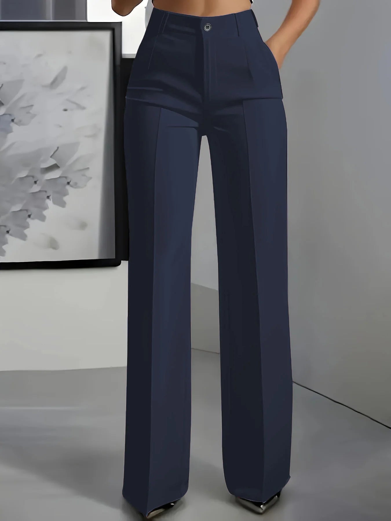 Le Sophistiqué – Pantalon Tailleur Fluide Taille Haute
