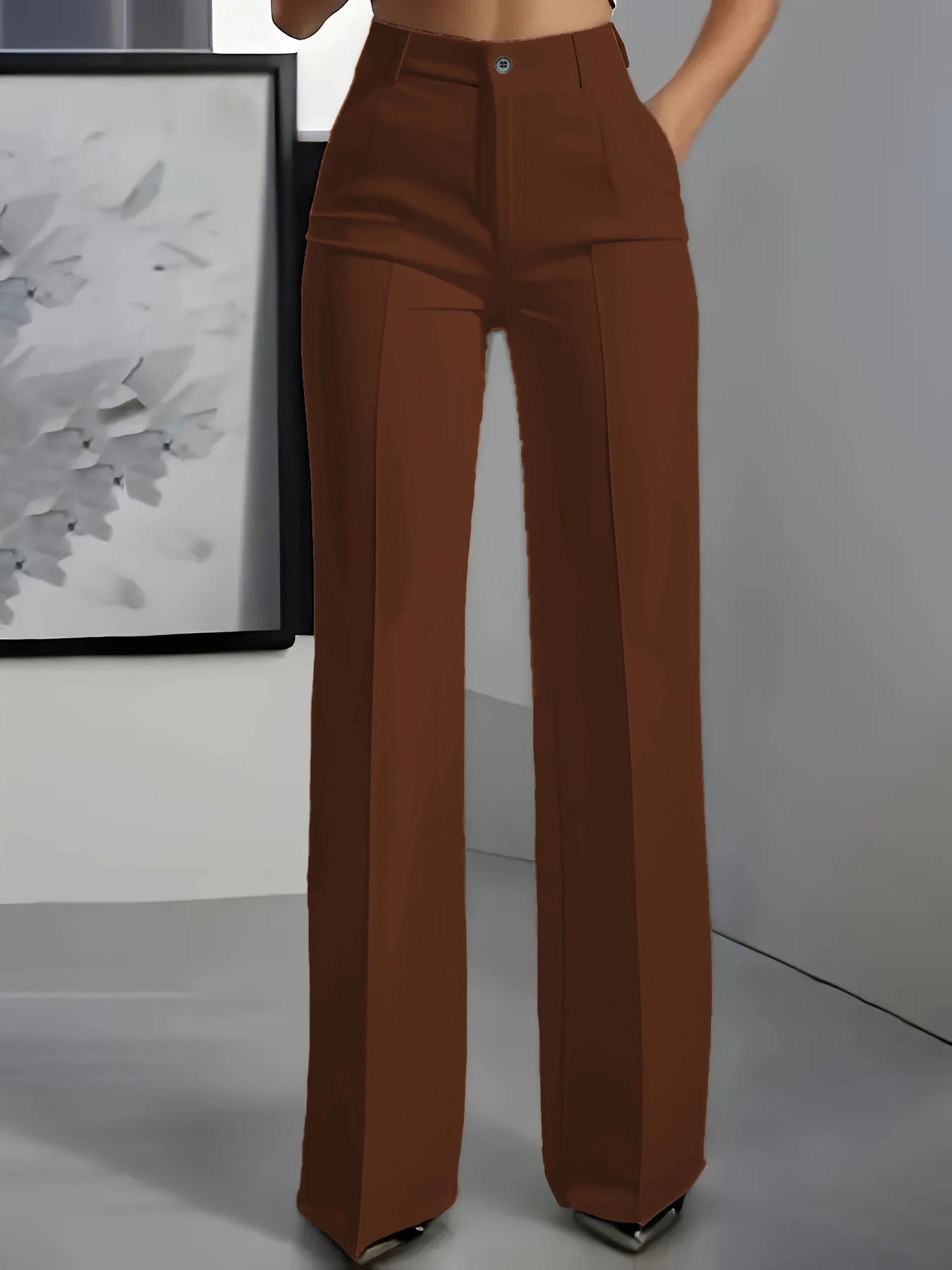Le Sophistiqué – Pantalon Tailleur Fluide Taille Haute