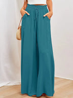 Le Vaporeux – Pantalon Palazzo Fluide Taille Haute